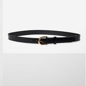 Aritzia: Accent Solid Brass Leather Belt